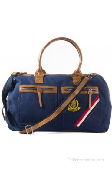 Harp Santiago Classic Weekender Navy Small Travel Bag - Large(Navy Blue)